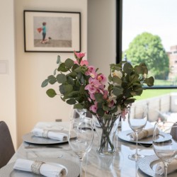 dressed dining table, Portobello Road Apartments, Notting Hill, London W10