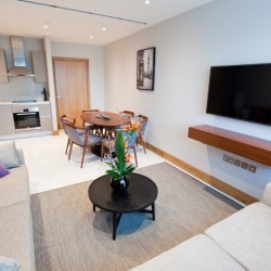 living area with 2 sofas, Belsize Apartments, Maida Vale, London NW6