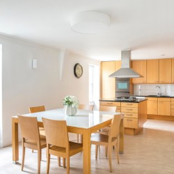 fully equipped kitchen with dining table, Hertford Apartments, Mayfair, London