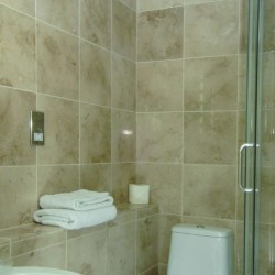 bathroom with shower, Prince Apartments, Kensington, London W8