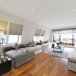 large living room with outdoor terrace, Four bedroom Penthouse, Mayfair, London