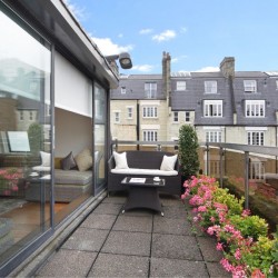 terrace with seating, Four bedroom Penthouse, Mayfair, London