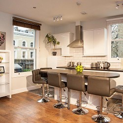 kitchen and dining area, Hammersmith Apartments, Hammersmith, London W6