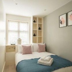 small bedroom, Goodge Street Apartments, Fitzrovia, London W1