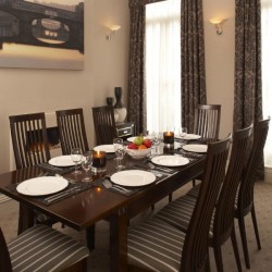 dining table for 8 guests, Beaufort Apartments, Knightsbridge, London SW3