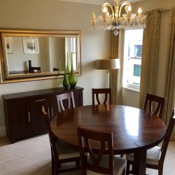 dining room for 5 guests, Beaufort Apartments, Knightsbridge, London SW3