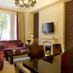 living room with dining area, Beaufort Apartments, Knightsbridge, London SW3