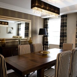 dining area with classic design, Beaufort Apartments, Knightsbridge, London SW3