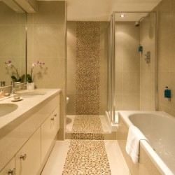 bathroom with bathtub and separate shower, Beaufort Apartments, Knightsbridge, London SW3