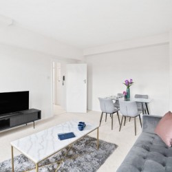 living room with tv, coffee table, sofa and dining area, Pimlico Corporate Apartments, Pimlico, London SW1