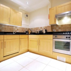 fully equipped kitchen for self catering, 17 Mayfair Apartments, Mayfair, London
