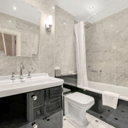 bathroom with shower over tub, Curzon Apartments, Mayfair, London