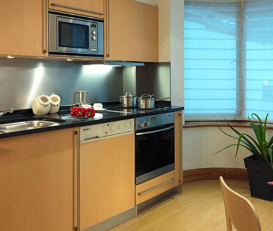 kitchen with crockery, Knightsbridge Apartments, Knightsbridge, London SW3