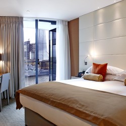 double bedroom in Tower Bridge Apart Hotel, Tower Hill, London