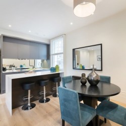kitchen and dining area, Belgravia Apartments, Victoria, London