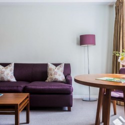 living room with dining table, Pimlico Square Apartments, Pimlico, London