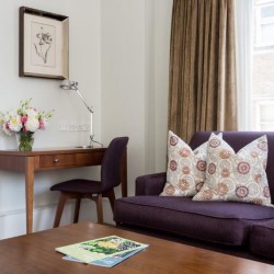 living room with work desk, Pimlico Square Apartments, Pimlico, London