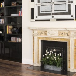 fireplace feature, 20 Mayfair Apartments, Mayfair, London