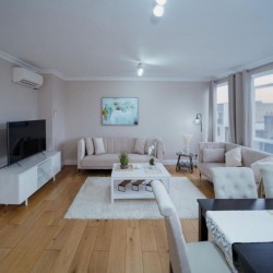 spacious living room with wood floors, Edgware Road Apartments, Marylebone, London W1