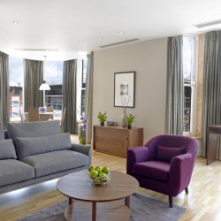 large living room with sofa, table, chair and dining area,South Kensington Luxury, Kensington, London SW7