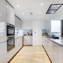 large modern kitchen, Riverside Apartments, Vauxhall, London