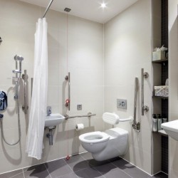 bathroom with disability access, Vauxhall Apart Hotel, Vauxhall, London