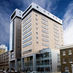 exterior of Aldgate Apartments, City, London
