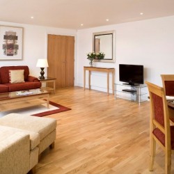 living room in Aldgate Apartments, City, London