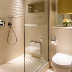 modern bathroom with shower in Tower Bridge Apart Hotel, Tower Hill, London