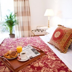 breakfast in bed, Nine Mayfair Apartments, Mayfair, London