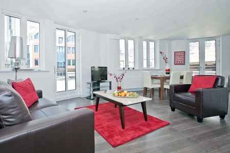 living room in Whites Row apartments, city, london