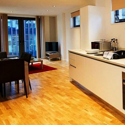 living area and kitchen, Bridge Apartments, London Bridge, London SE1