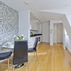 penthouse dining area and kitchen, Court Apartments, Holborn, London EC4