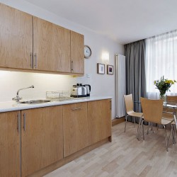 kitchen with dining area, Oxford Street Apartments, Marylebone, London W1