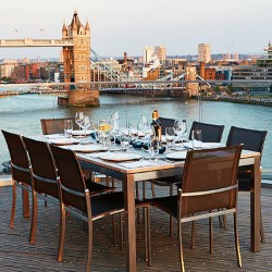 view of tower bridge from the terrace of the Luxury Riverside Penthouses, Tower Hill, London