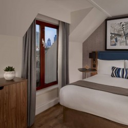 double bedroom, living area, Barbican Apart Hotel, Farringdon, London EC1