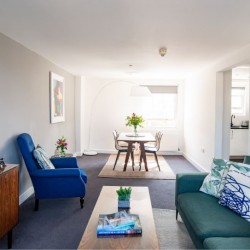 premium 2 bedroom apartment, living area with dining table, Hyde Park Apart Hotel, Paddington, London