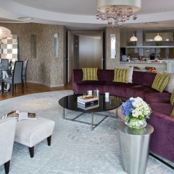 living and dining room in in Luxury Penthouses, Tower Hill, London