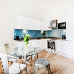 fully equipped kitchen with dining area, Wardour Executive Apartments, Soho, London