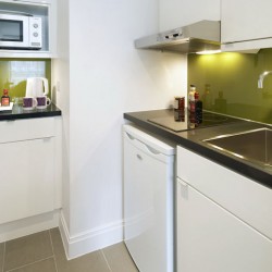 fully equipped kitchenette with hob and microwave, Kensington Apart Hotel, Kensington, London SW7