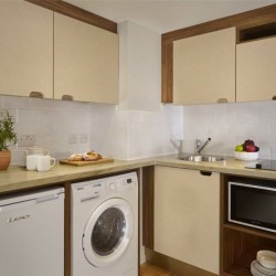 kitchen for self-catering, living area, Barbican Apart Hotel, Farringdon, London EC1