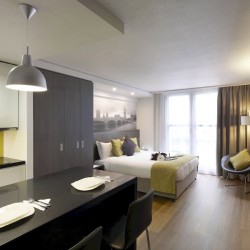 studio with kitchenette, living and sleeping area, Trafalgar Apart Hotel, Westminster, London