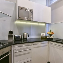 kitchen for self-catering with equipment, Stanhope Luxury Homes, Kensington, London SW7