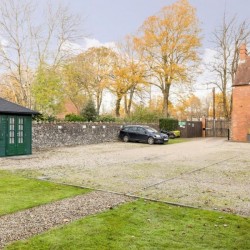 parking area with hut and car, Cathedral Apartments, Cardiff CF11, Wales