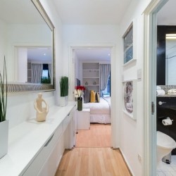 bedroom, hall, bathroom in West Serviced Apartments, Kensington