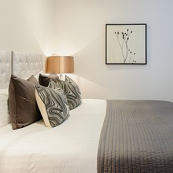 double bedroom, The Deluxe Apartments, Kensington, London SW7