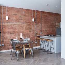 Dining area in Shoreditch Apartments, London