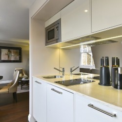 kitchen and dining area, Queen's Apart Hotel, Kensington, London SW7