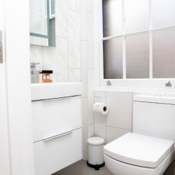 shower room, Silver Studio Apartments, Soho, London