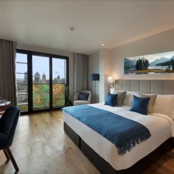 bedroom with king size bed in Tower Hill Luxury Apart Hotel